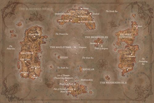 魔兽世界详细地图分布解析